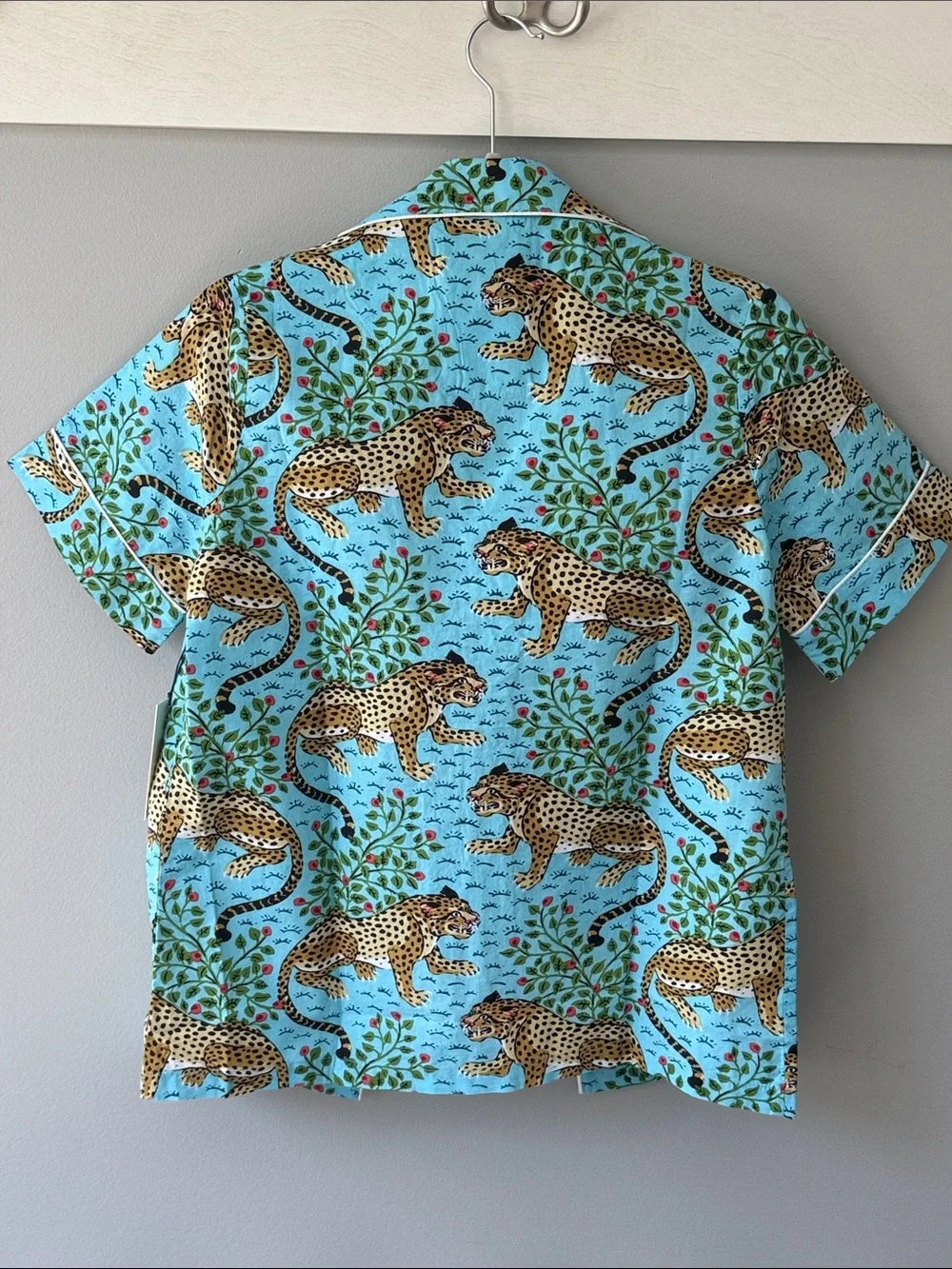 Printfresh Bagheera Leopard 🐆 Print Something Blue (Aqua) Short Pajama Set-XXS - Picture 9 of 16